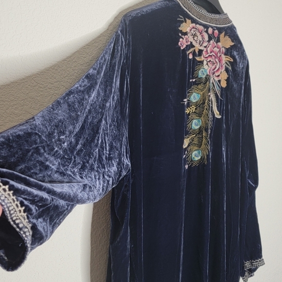 Johnny Was Blue Embroidered Dress - Picture 6 of 12